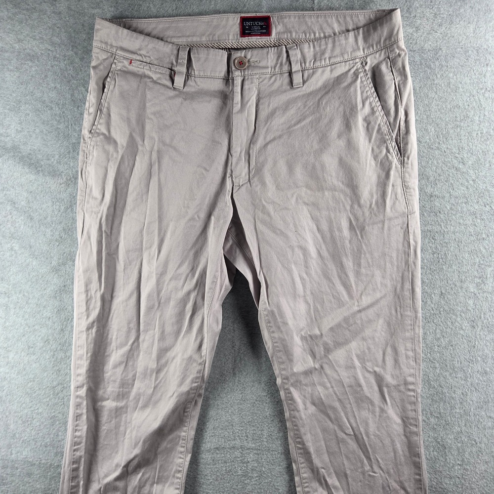 UNTUCKit Chinos Men 33x32 Khaki Straight Fit Pima Cotton Stretch Casual Pants
